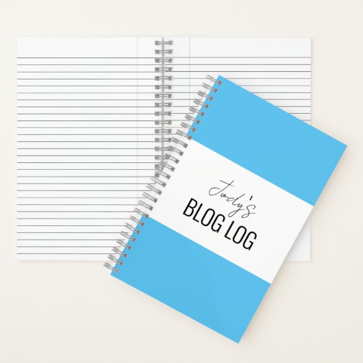 Carnet Spiral Bleu & Blanc (À l'intérieur)