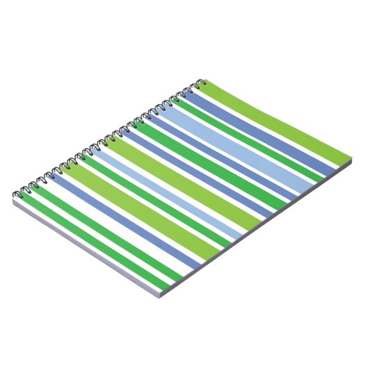 Carnet spiral bleu clair et vert (Côté gauche)