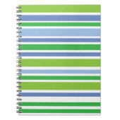 Carnet spiral bleu clair et vert (Devant)