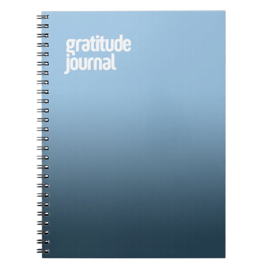 Carnet Spiral Bleu - "Journal de Gratitude" (Devant)