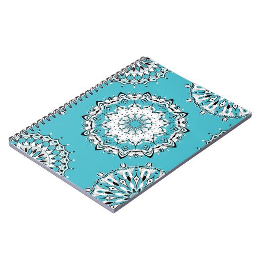 Carnet spiral bleu Mandalas 3 (Côté gauche)