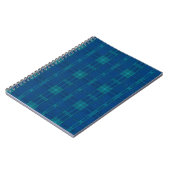 Carnet spiral bleu plaid (Côté gauche)
