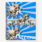 Carnet spiral Blue Cats Meow (Devant)