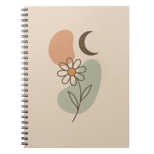 Carnet spiral Boho - Minimaliste esthétique (Devant)