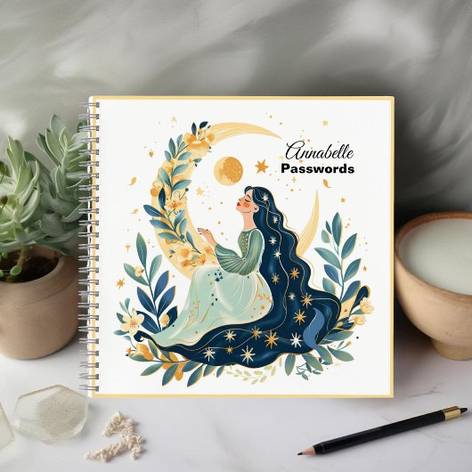 Carnet spiral Boho Moon Maiden