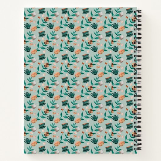 Carnet Spiral-bound notebook with a floral pattern (Dos)