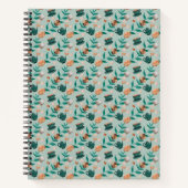 Carnet Spiral-bound notebook with a floral pattern (Devant)