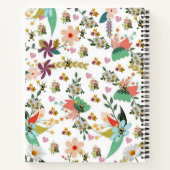 Carnet spiral Bumblebee jaune Floral (Dos)