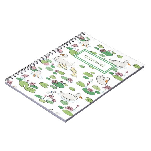 Carnet Spiral Canard & Lily Pads (Côté gauche)