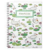 Carnet Spiral Canard & Lily Pads (Devant)