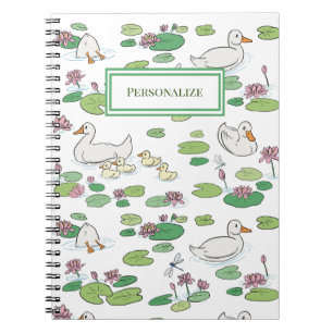 Carnet Spiral Canard & Lily Pads