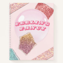 Carnet spiral - Carnet Parties scintillant rose
