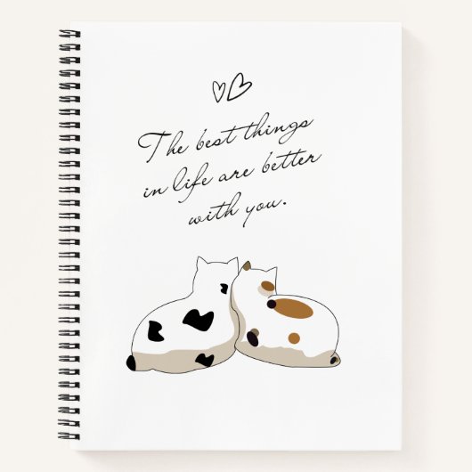 Carnet Spiral Chat - Purrfect pour vos pensées (Devant)
