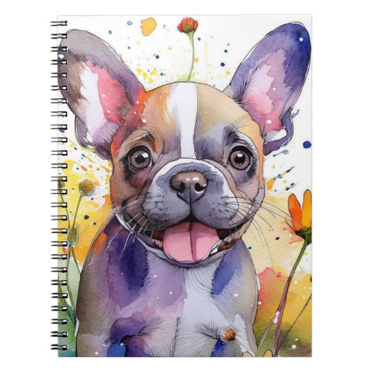 Carnet Spiral Chien-taureau français (Devant)