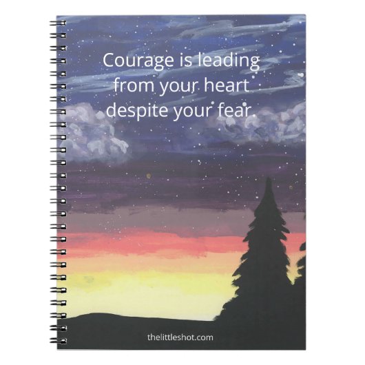 Carnet spiral - Citation de courage, Little Shot (Devant)
