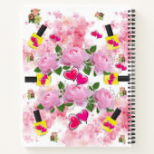 Carnet spiral clou floral polonais rose roses (Dos)