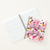 Carnet spiral clou floral polonais rose roses (Intérieur)