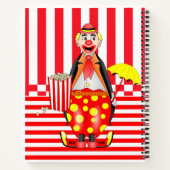 Carnet spiral Clown jaune Rouge rayure Popcorn (Dos)