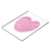 Carnet Spiral Coeur de Scribble Rose (Côté gauche)