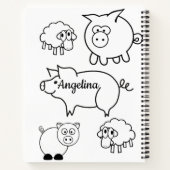 Carnet spiral Coloriage Porcs et Agneaux (Dos)