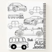 Carnet spiral Coloriage Voitures Trains (Dos)