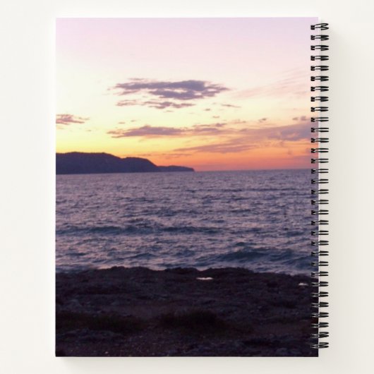 Carnet spiral coucher de soleil (Dos)