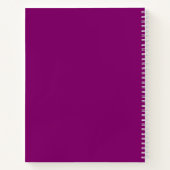 Carnet spiral couleur mandala violet monogramme (Dos)