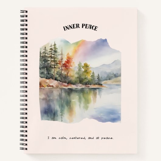 Carnet Spiral d'Affirmation Positive de Paix Intér (Devant)