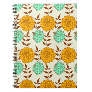 Carnet spiral de bouquet floral de printemps