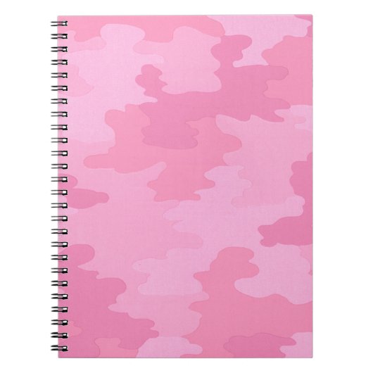 Carnet spiral de camouflage rose (Devant)