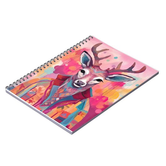 Carnet spiral de cerf d'aquarelle (Côté gauche)