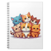 Carnet spiral de chats mignons (Devant)