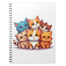 Carnet spiral de chats mignons