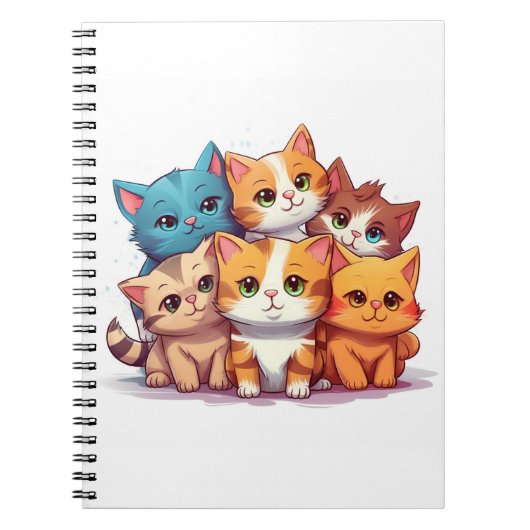 Carnet spiral de chats mignons (Devant)