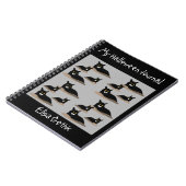 Carnet spiral de chats noirs d'Halloween (Côté gauche)