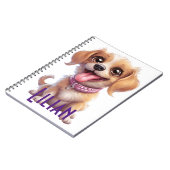 Carnet Spiral de chien mignon personnalisé : Delig (Côté gauche)
