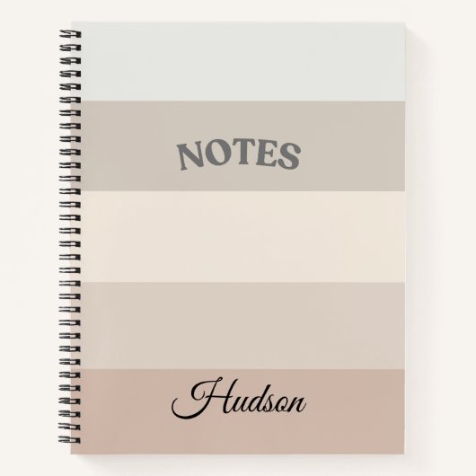 Carnet spiral de conception de bandes neutres (Devant)