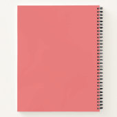 Carnet spiral de corail clair solide (Dos)