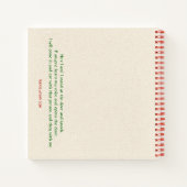 Carnet Spiral de cuisine de la Sainte Famille (Dos)