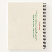 Carnet Spiral de cuisine de la Sainte Famille (Dos)