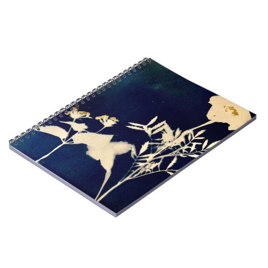 Carnet spiral de Cyanotype Marigold (Côté gauche)