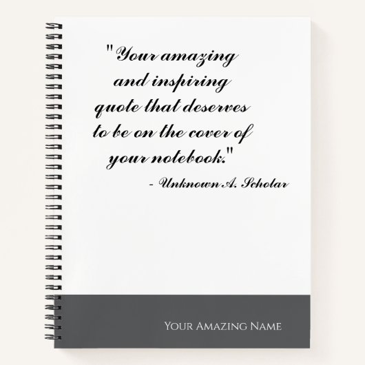 Carnet Spiral de devis personnalisable (Devant)