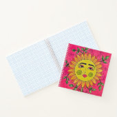 Carnet Spiral de fille de tournesol peint (Intérieur)