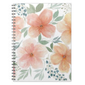 Carnet Spiral De Fleurs De Pêche (Devant)