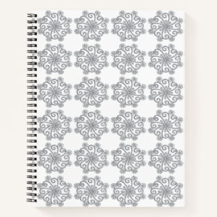 Carnet spiral de flocons de neige diamant