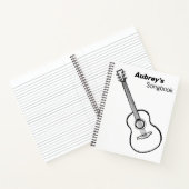 Carnet Spiral De Guitare Minimale À Main (Intérieur)