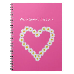 Carnet spiral de la chaîne de la marguerite pour p