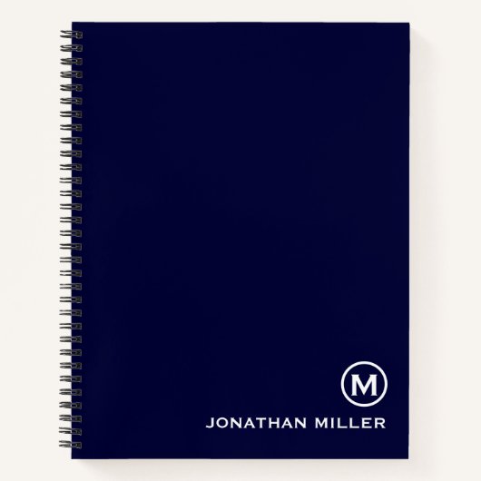 Carnet spiral de la marine monogramme (Devant)