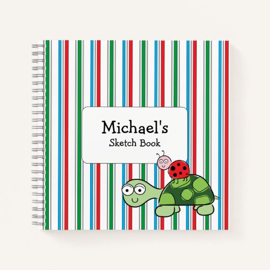 Carnet Spiral de la Tortue molle Ladybug (Devant)