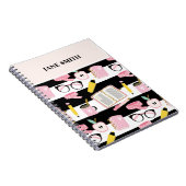 Carnet Spiral de l'école avec nom modifiable (Côté Droit)